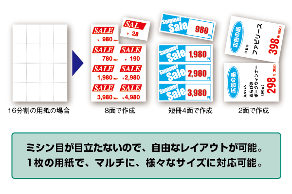 注目の福袋！ ミシン目入用紙専門店かみらんどカラー用紙 クリーム色 黄色 3分割 マイクロミシン目入り用紙 20,000枚 プリンター帳票用紙 納品書  領収書 請求書 3面 カット紙 各種伝票