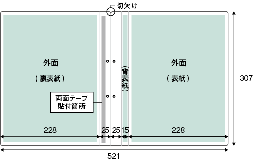 オンデマンドフラットファイル 用紙イメージ